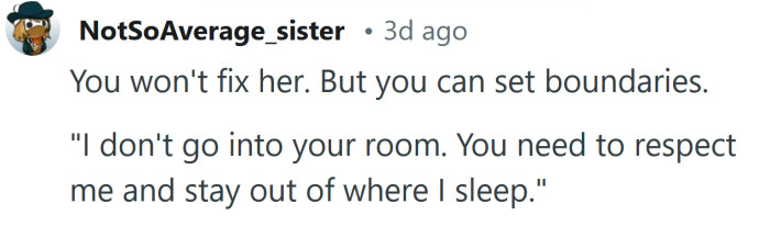 Boundaries need to be set.