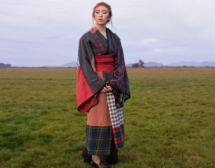 48. I Am Half Scottish And Half Japanese - I Hand-Sewed This Kimono From Men's Dress Shirts And Boxer Shorts.
