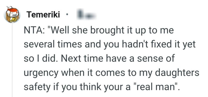 You should have a sense of urgency next time