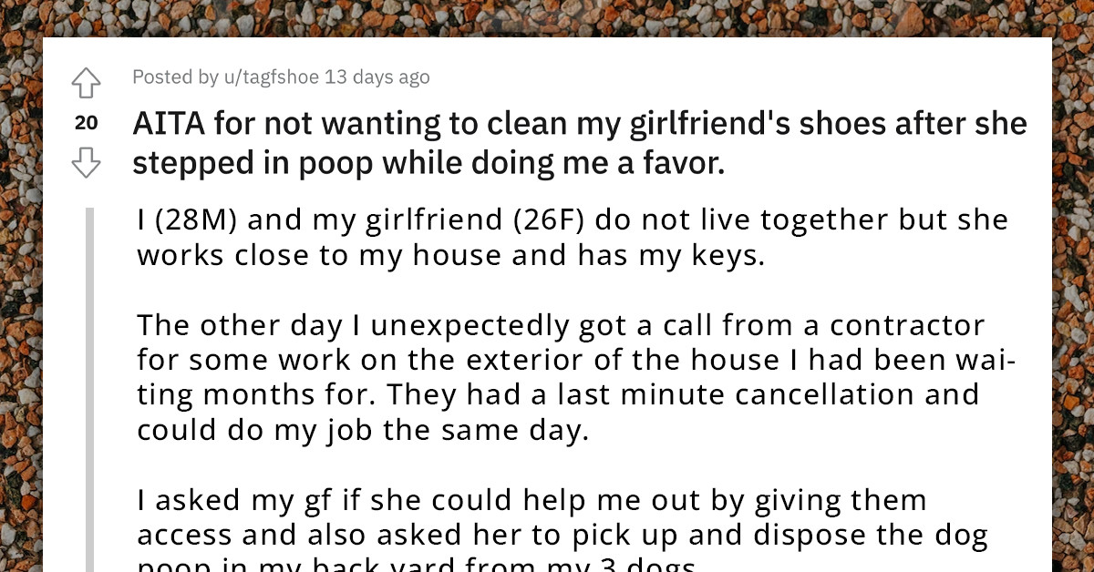 Redditor Didn't Want To Clean His Girlfriend's Sandals After She Soiled Them While Cleaning His Yard Of Dog Poop