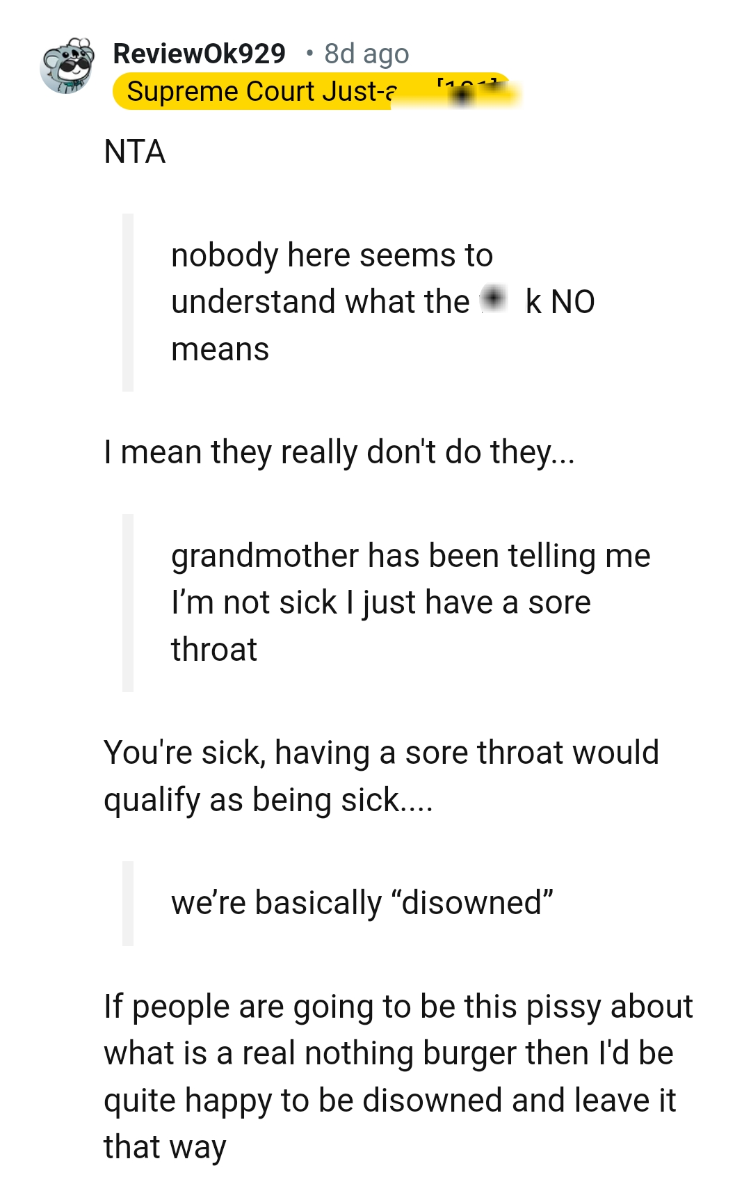 And the Comments Continue...