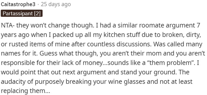 OP should assert her boundaries as their behavior is unacceptable