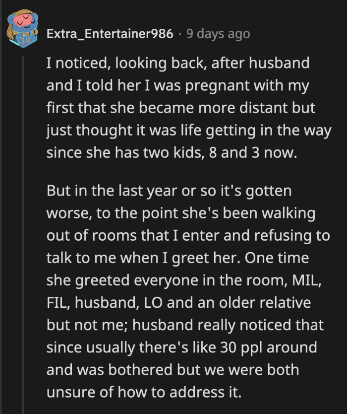 One of OP's comments shed some light on her fraught history with her SIL.