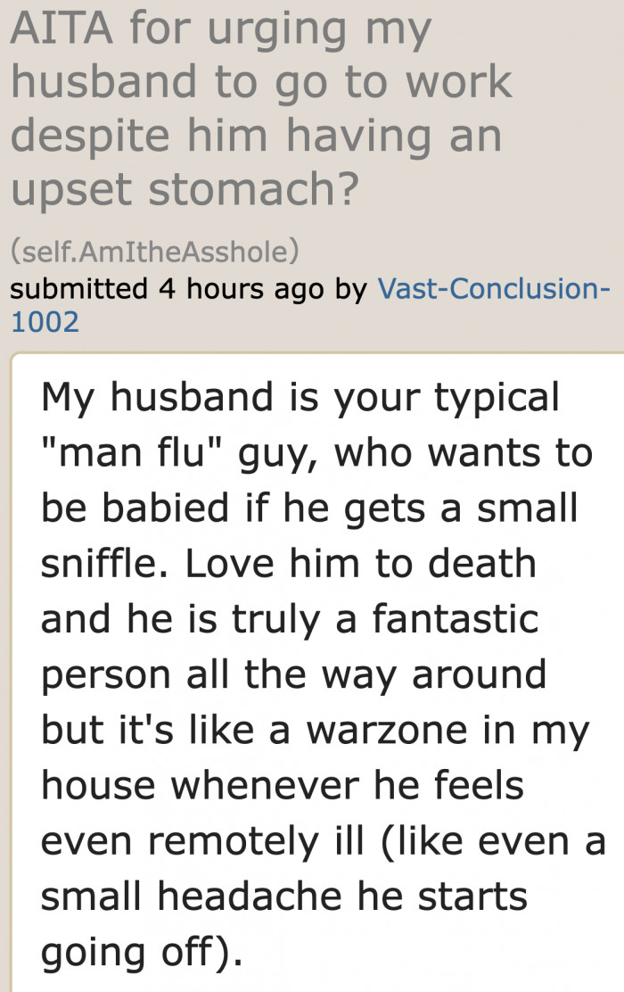 Her husband is a great guy, except when he has the 