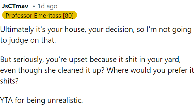 OP is being unreasonable.