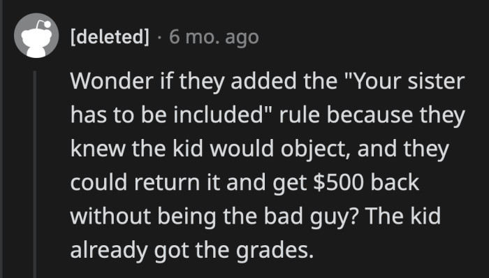 If they returned the gift because they wanted their money back without feeling too guilty about it, then they are even bigger jerks than portrayed.