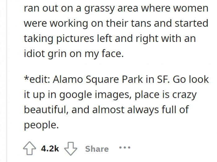 But an animal caused this Redditor to look like a creep, so it kind of relates to the story.
