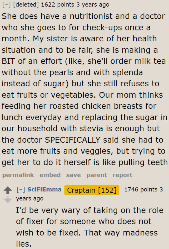 The mom isn't listening to the doctor's simple instructions.