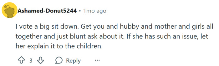 Let her explain it to the kids.