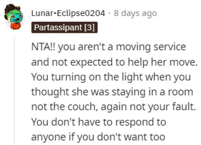 You don't have to respond