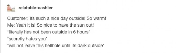 20. It's such a nice day outside