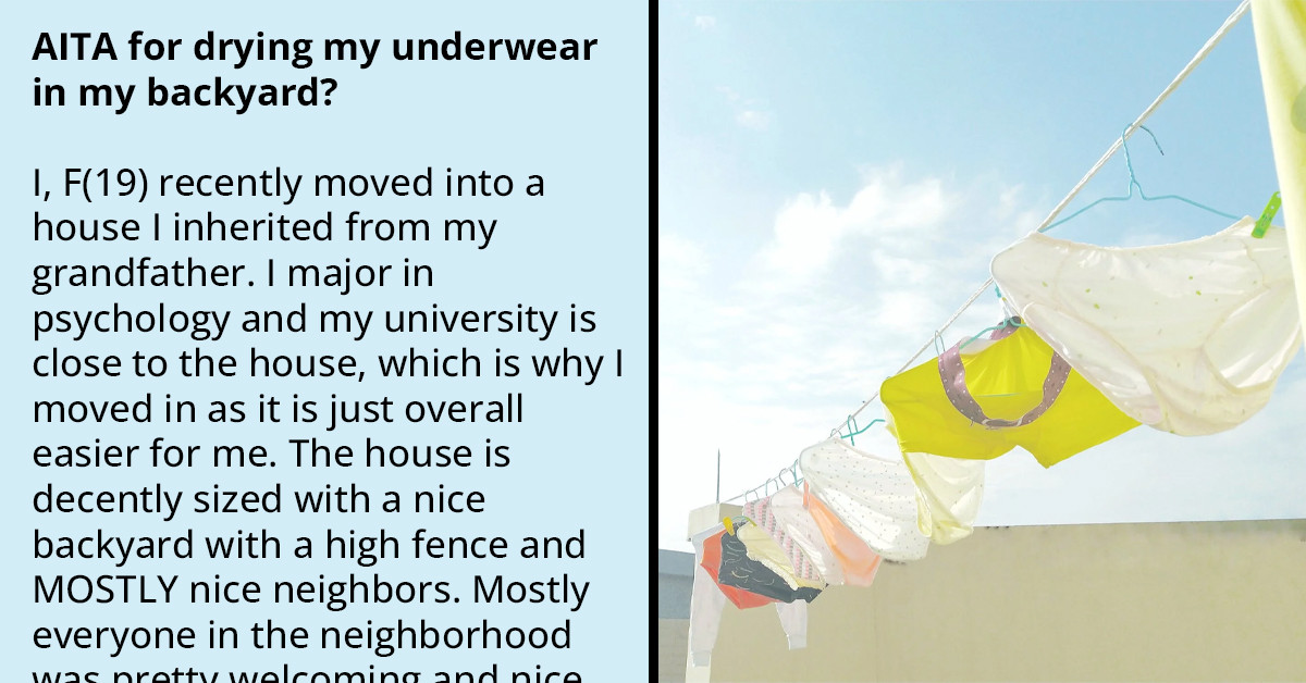 Religious Karen Calls Out A Woman For Hanging Her Underwear Outside, Says It's Indecent And Disgusting