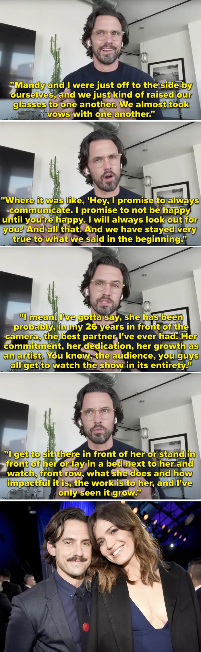 18. When Milo Ventimiglia said that he and Mandy Moore made little vows to each other.