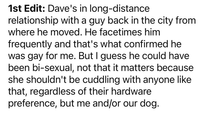 OP eventually modified the post to include a 1st Edit with more context.