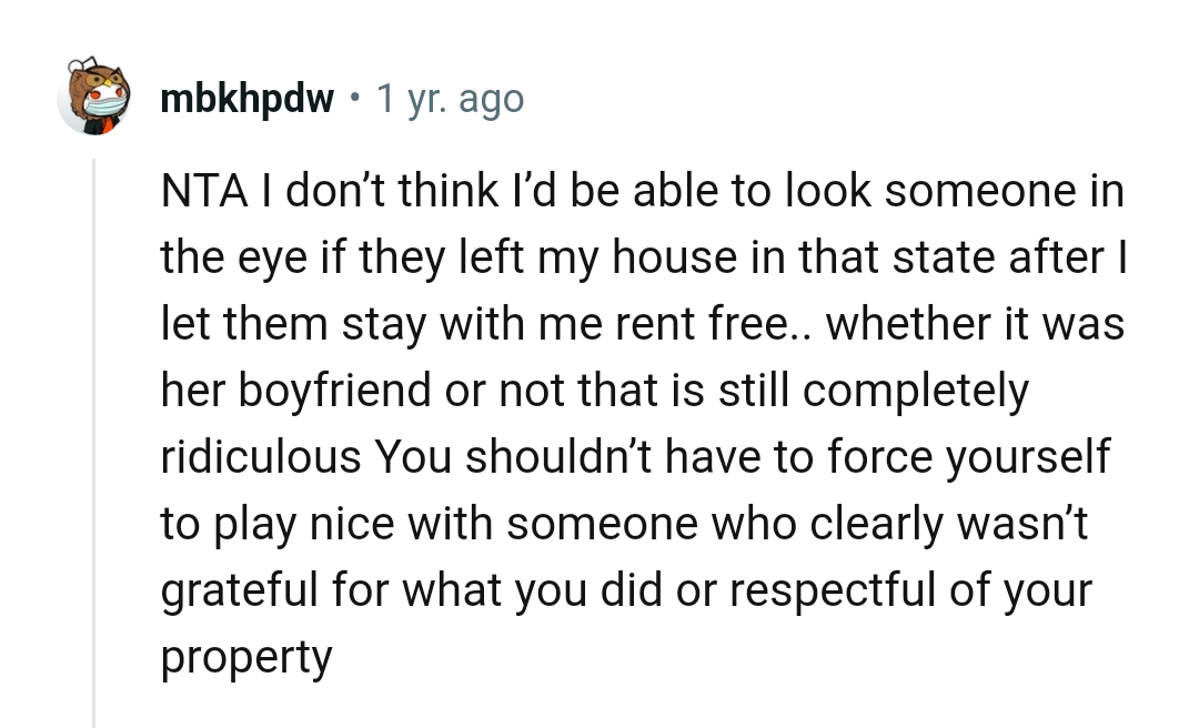 The OP shouldn't have to play nice