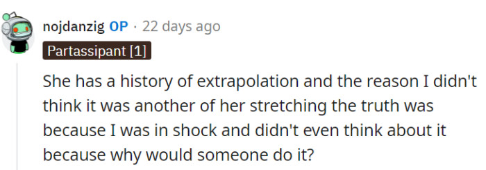 Yeah, that was a pretty bad thing to be told.