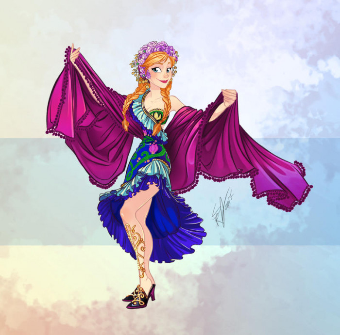 8. Disney's Anna from Frozen as a Belly Dancer: Melaya Leff