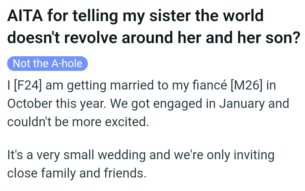 OP kicks off her story