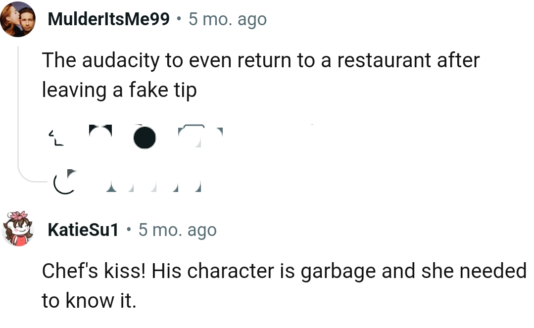 His character is garbage