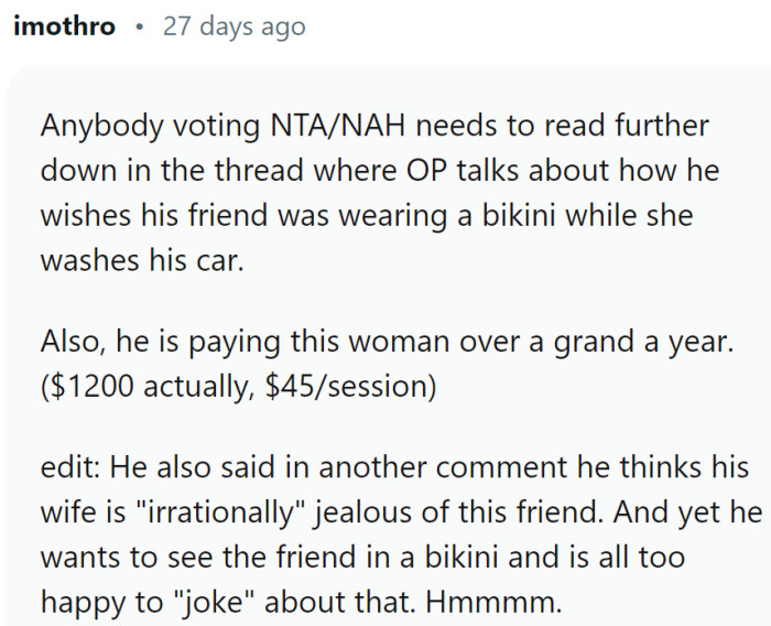 These comments do make us wonder...