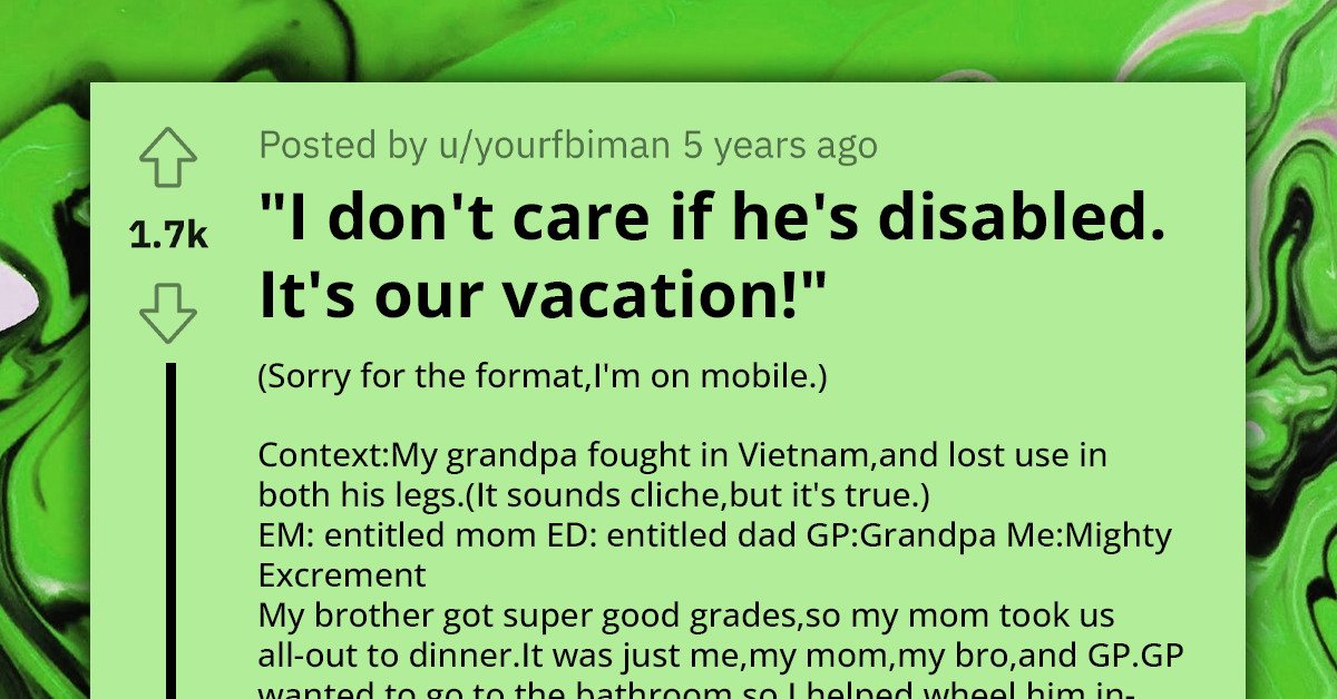 Couple Lashes Out On Disabled Grandpa And Grandson After They Tell Them To Leave The Disabled Stall