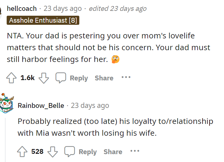 Yep, I'd say this is probably spot on, and we definitely think dad needs to loosen up a bit about this.