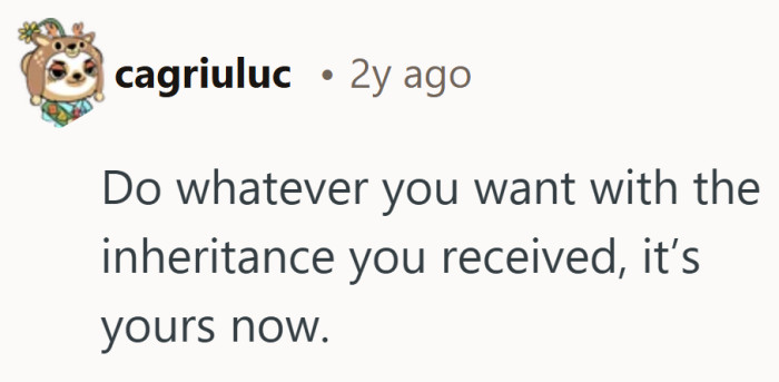 For some, the conversation ends right there. The money changed hands, so did the control.