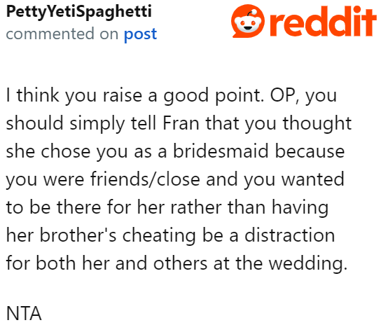 If the OP Needs to Explain Herself, She Can Just Be Truthful About Her Intentions.