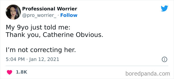 1. Not going to correct her