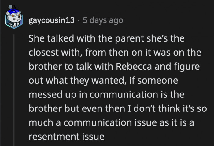 That Blame Should Not Be Placed on OP Because It Was Charlie Who Dropped the Ball