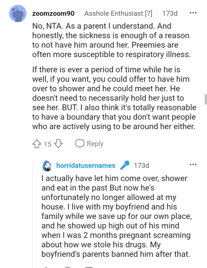 He doesn't need to necessarily hold her