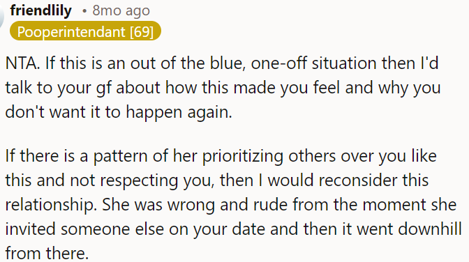 If it's a pattern, OP should reconsider the relationship.
