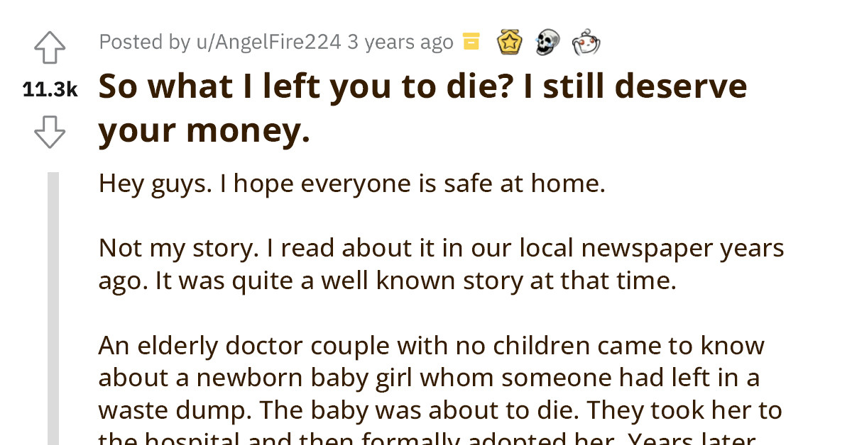 Super Entitled Parents Want Their Daughter to Take Care of Them Despite Leaving Her to Die in a Waste Dump as an Infant