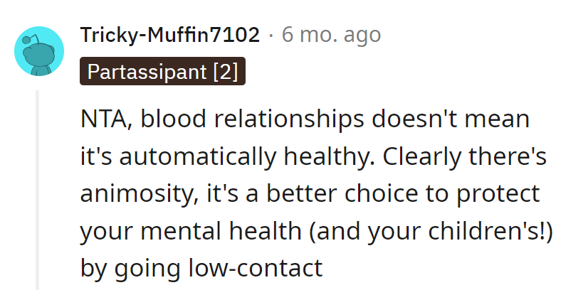 Choosing sanity over family drama. Shorter script, better life!