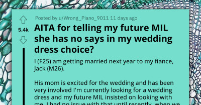 Redditor's Future MIL Calls Her Names For Not Letting Her Interfere With Her Wedding Dress Choice
