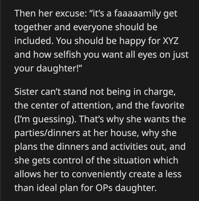 OP needs a new plan before her family can ruin the birthday party her daughter was so excited about