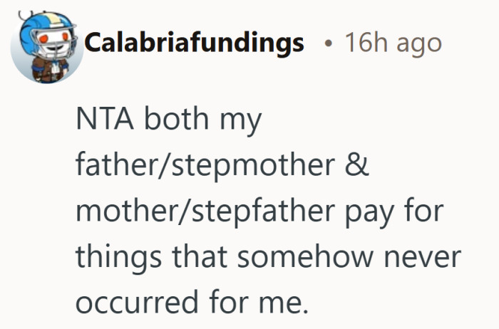 Several people chimed in with their own stories of family help that never quite reached them.