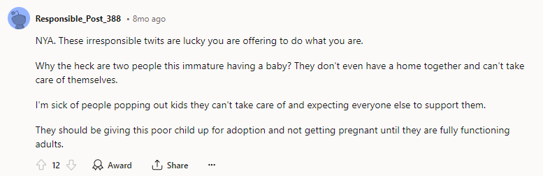 Why the heck are two people this immature having a baby?