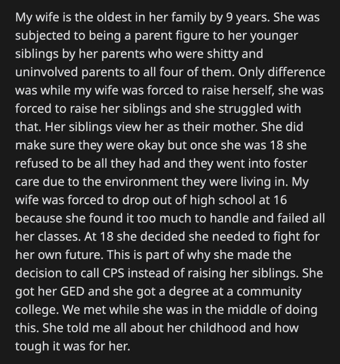 She limited contact with them when her kids were born, and they still hold a grudge from that.