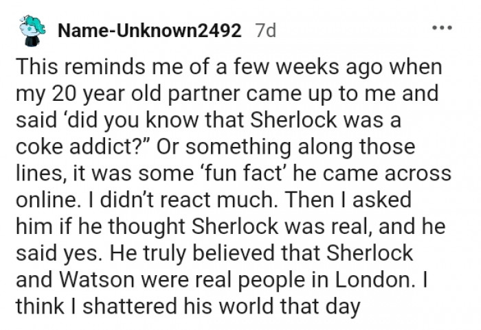 11. Did you know that Sherlock was a coke addict?