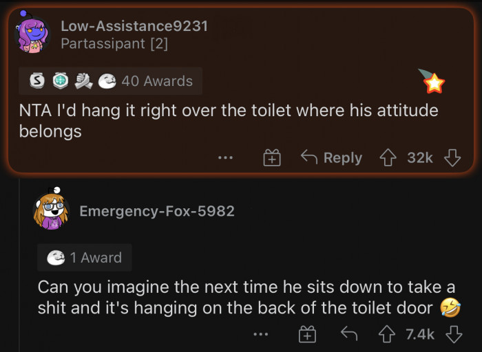 That's one way of dealing with this problem and sending a subliminal message.