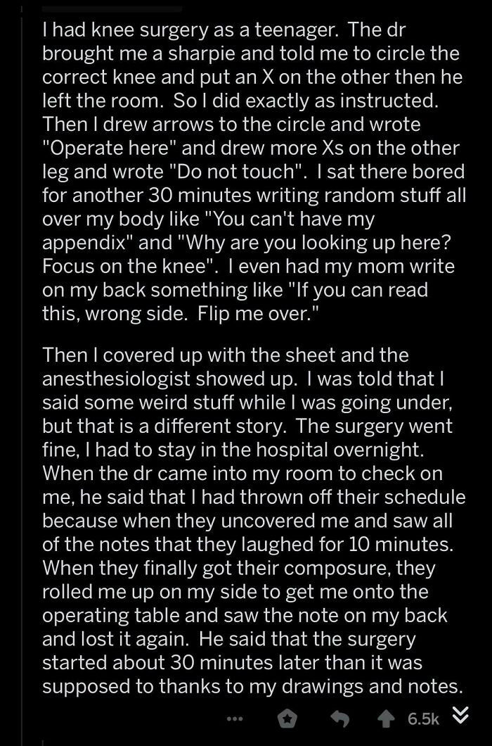 "A Good Way To Start A Surgery"