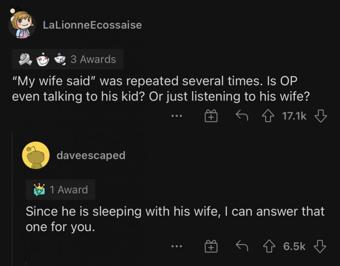 The Reddit community had a variety of reactions to u/reqthrowrae67's situation: