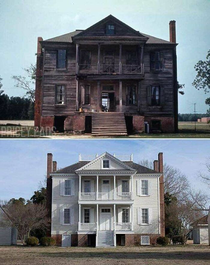 23. Hope Plantation in Windsor, North Carolina: Before vs. After Restoration
