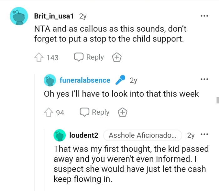 The OP should put a stop to the child support