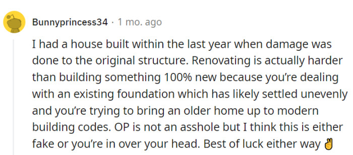 Renovating < building.