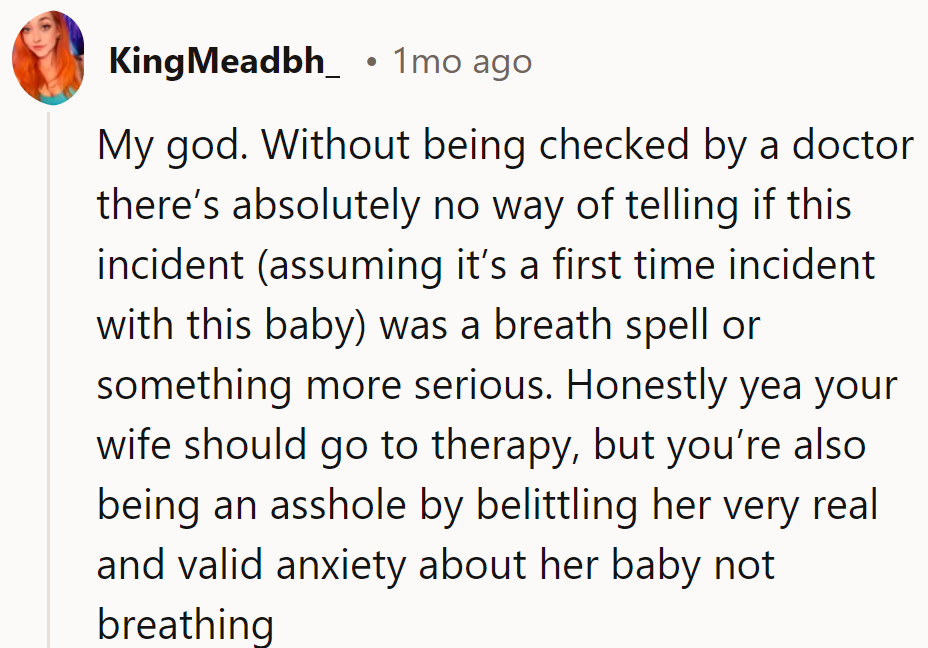 Let's not turn a hiccup into a Hollywood medical drama. Therapy's for her peace of mind, not WebMD self-diagnosis.