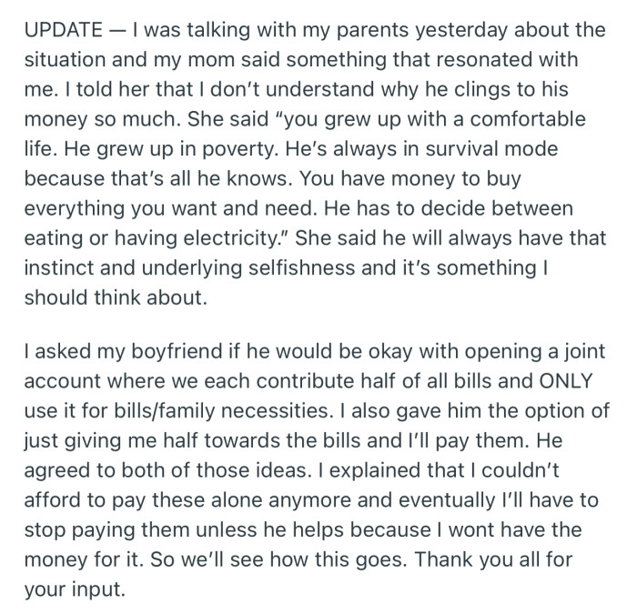 OP Is Back With an Update