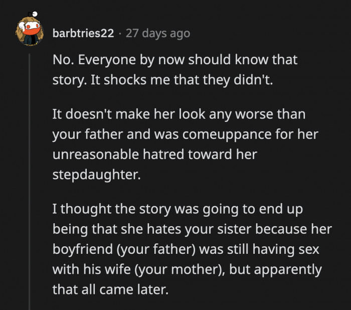 That would be a shocking twist, but Sasha's hatred for Jasmine doesn't need a reason; it's enough that she is just a miserable person
