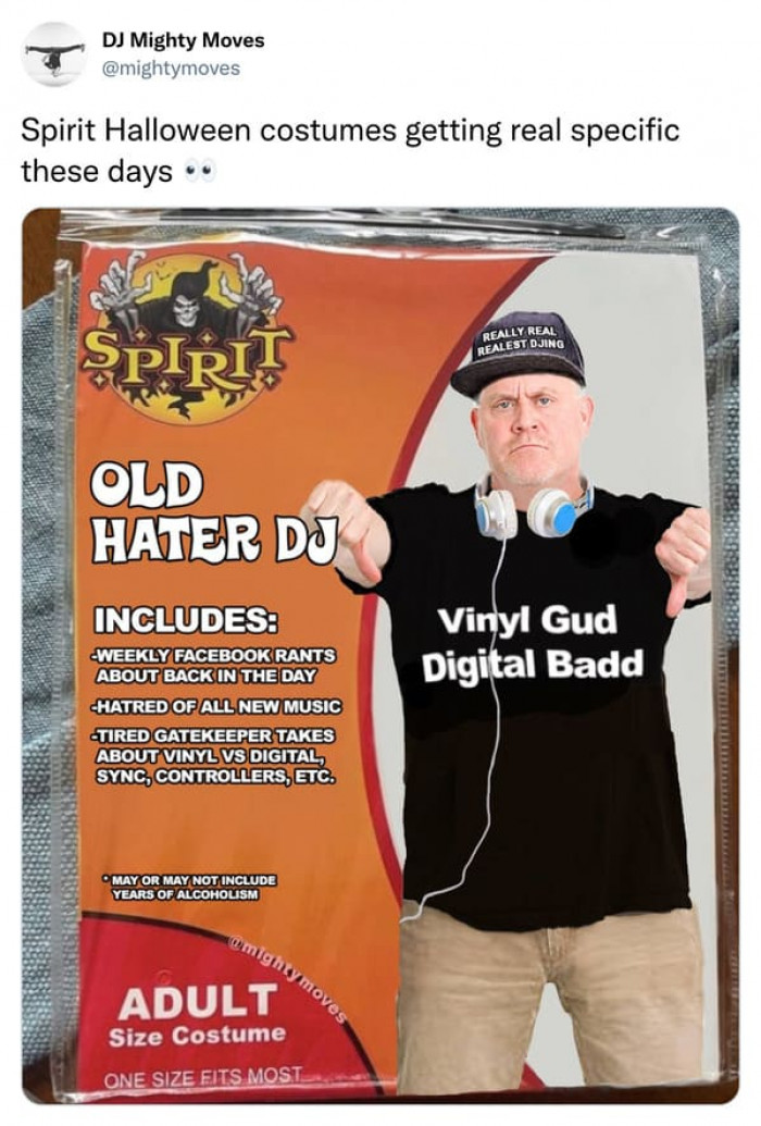 21. A Fake Spirit Halloween Costume of the Old Hater DJ